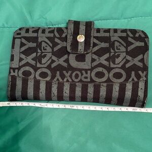 Roxy Charcoal and Black Striped Wallet